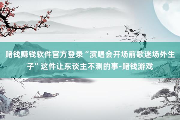 赌钱赚钱软件官方登录“演唱会开场前歌迷场外生子”这件让东谈主不测的事-赌钱游戏