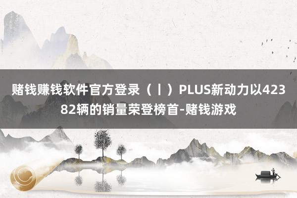 赌钱赚钱软件官方登录（丨）PLUS新动力以42382辆的销量荣登榜首-赌钱游戏