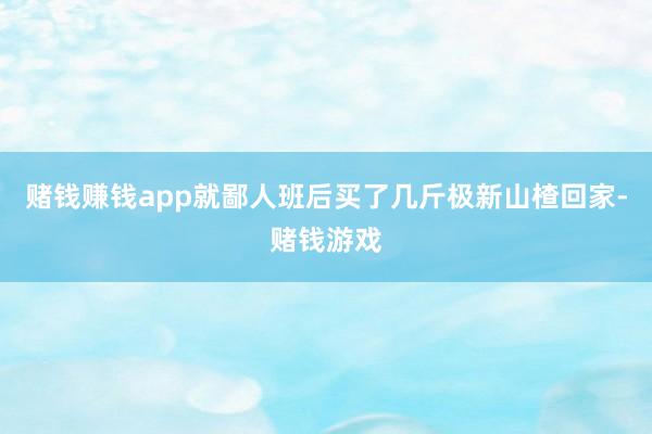 赌钱赚钱app就鄙人班后买了几斤极新山楂回家-赌钱游戏