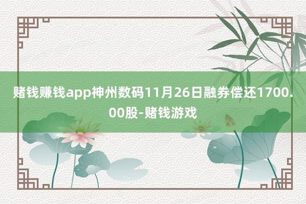 赌钱赚钱app神州数码11月26日融券偿还1700.00股-赌钱游戏