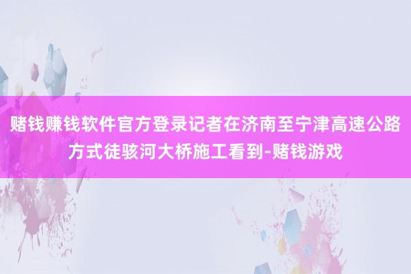 赌钱赚钱软件官方登录记者在济南至宁津高速公路方式徒骇河大桥施工看到-赌钱游戏