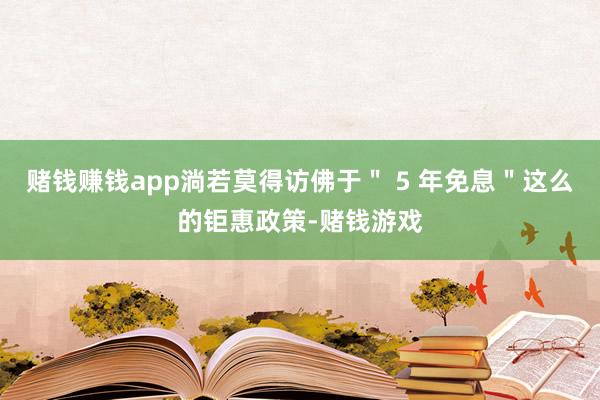 赌钱赚钱app淌若莫得访佛于＂ 5 年免息＂这么的钜惠政策-赌钱游戏