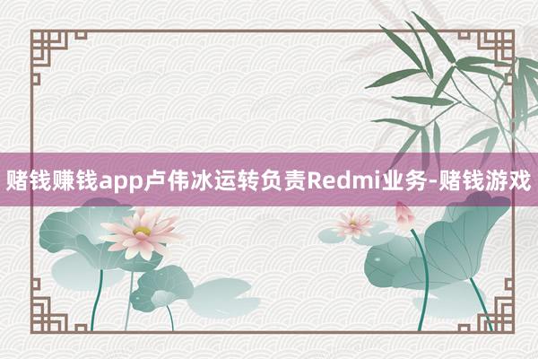 赌钱赚钱app卢伟冰运转负责Redmi业务-赌钱游戏
