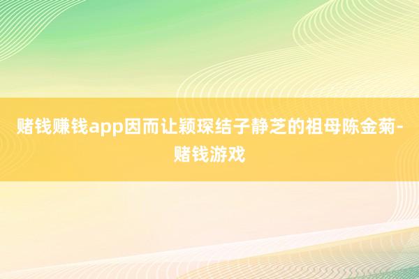 赌钱赚钱app因而让颖琛结子静芝的祖母陈金菊-赌钱游戏