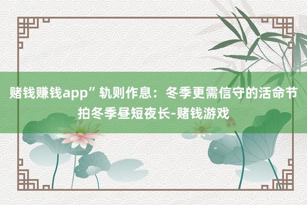 赌钱赚钱app”轨则作息:冬季更需信守的活命节拍冬季昼短夜长-赌钱游戏