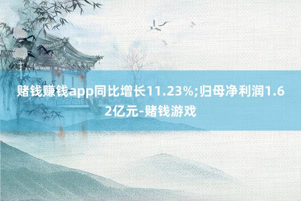赌钱赚钱app同比增长11.23%;归母净利润1.62亿元-赌钱游戏