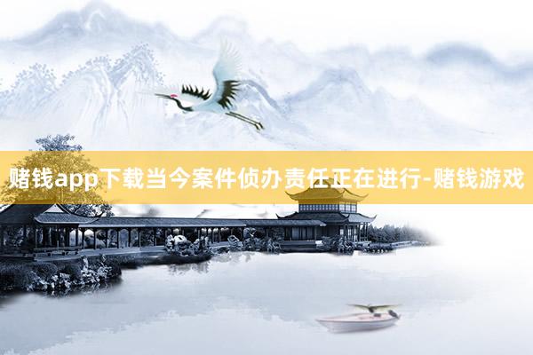 赌钱app下载当今案件侦办责任正在进行-赌钱游戏